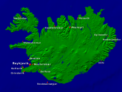 Island Städte + Grenzen 800x600